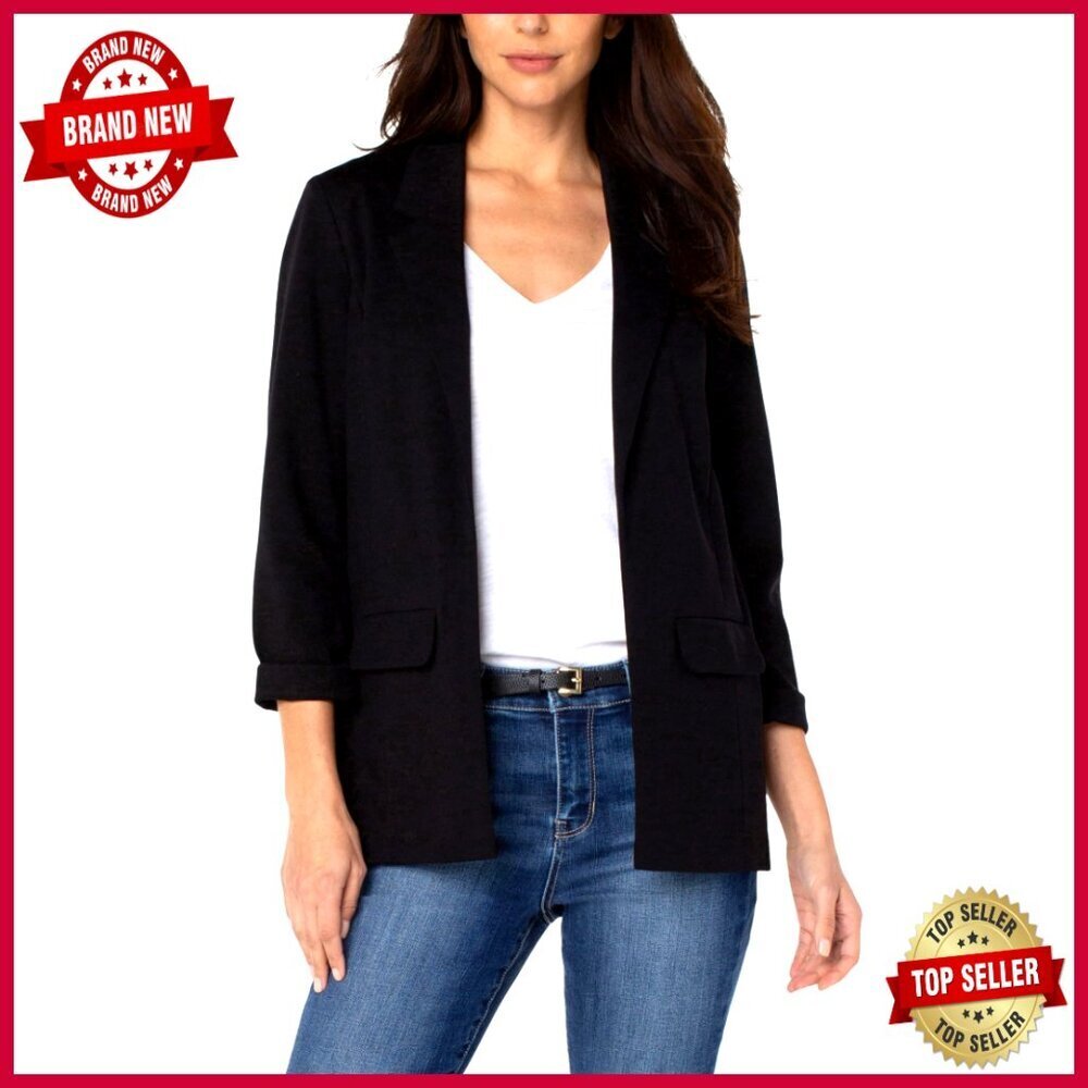 Petite Boyfriend Blazer with Princess Darts, Stretch Ponte Fabric